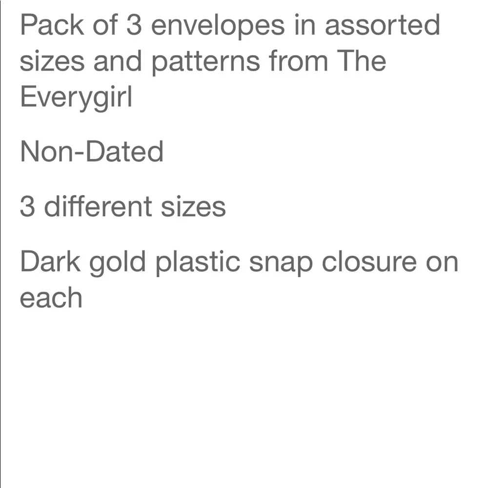 The Everygirl 3pack Assorted Poly Folders/Envelopes